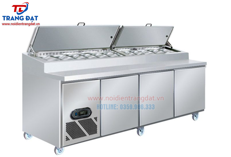 Bàn mát pizza bằng inox 1m8 chất lượng, giá rẻ Hải Phòng