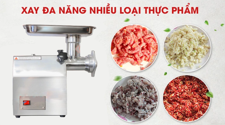 Máy xay thịt công nghiệp đa năng Trang Đạt có thể xay được nhiều loại thực phẩm