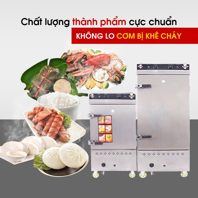 Tủ cơm công nghiệp nấu, hấp đa năng chất lượng, có sẵn tại Trang Đạt